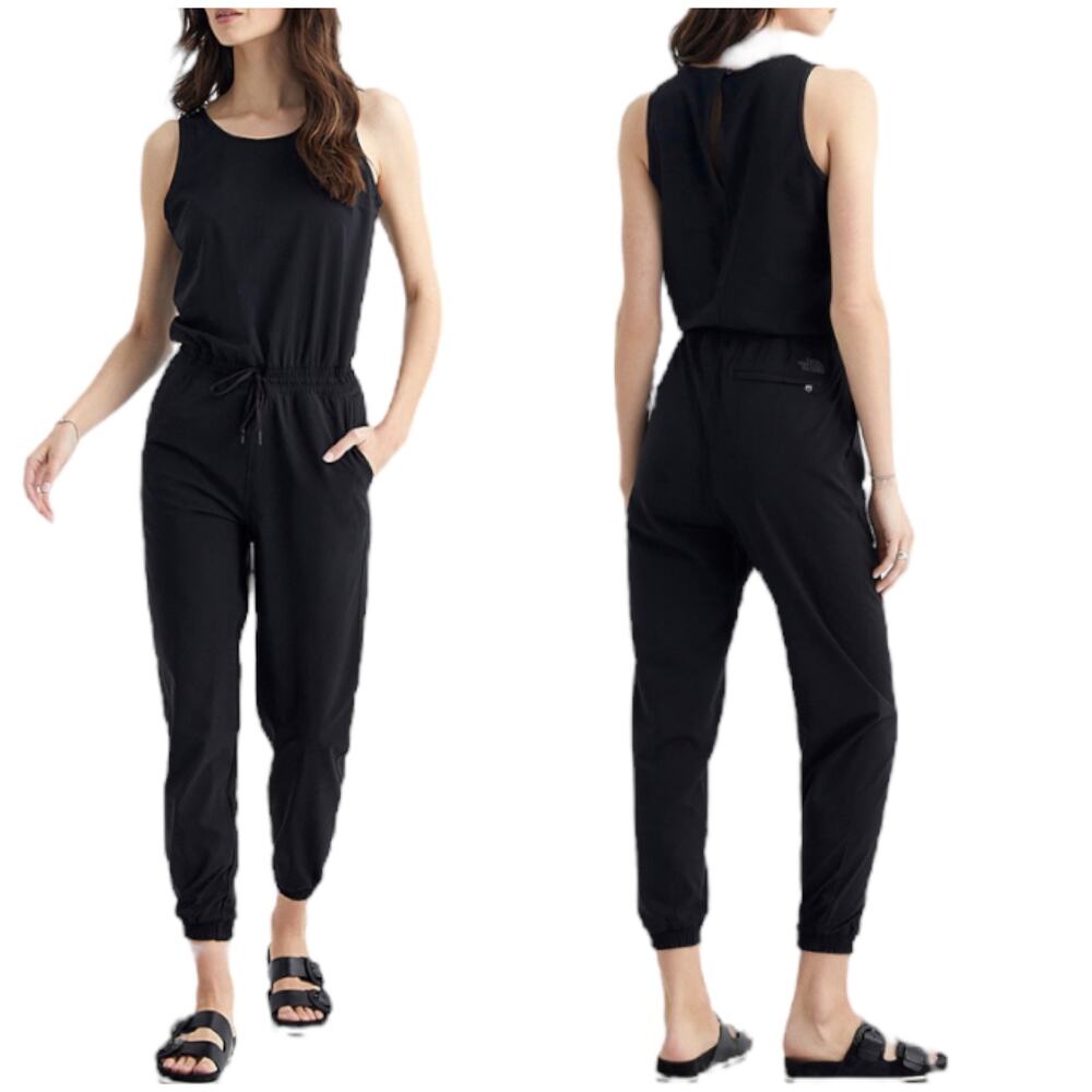 The North Face NWT Never Stop Wearing Jumpsuit Size XL Black Zip Pocket Hiking